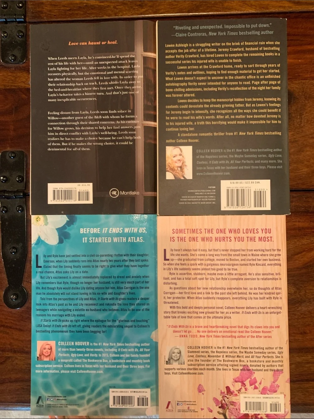 Paperback Book Set in Blue, Pink, Brown, Black Covers